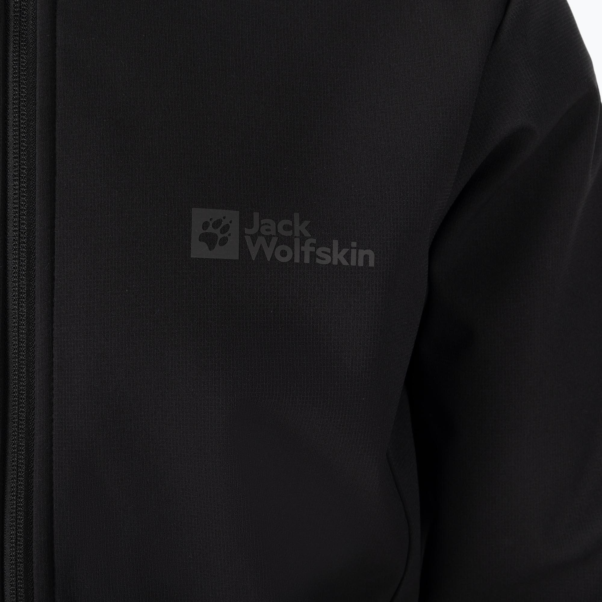 Jaqueta softshell masculina Jack Wolfskin Bornberg com capuz 4/5