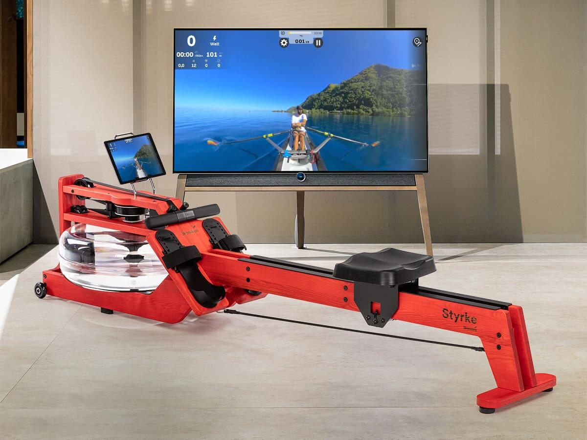 Water roeimachine - Styrke Premium Pinus cembra - Bluetooth - 211x54x68cm 5/7