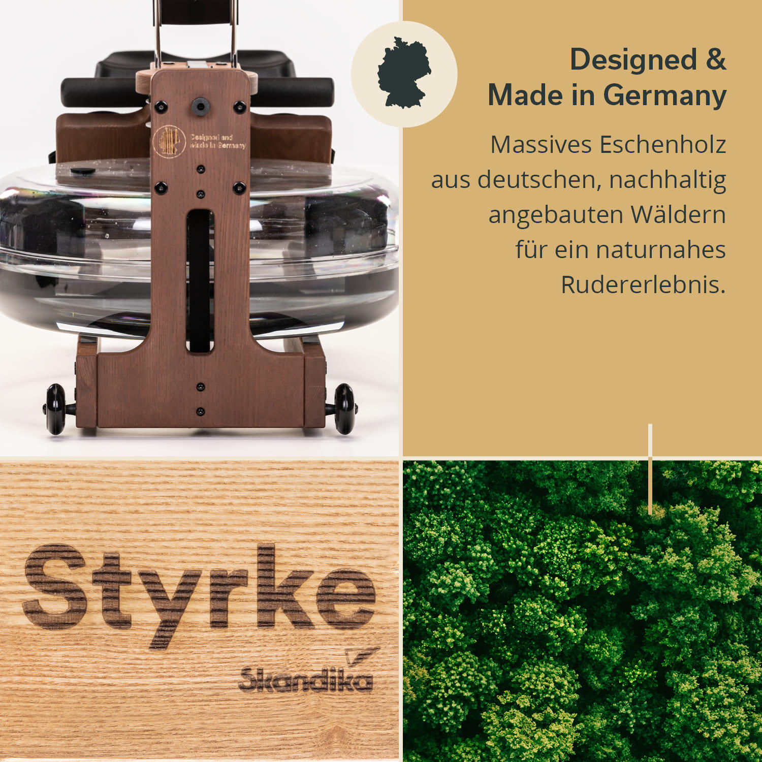 Máquina de remo de agua - Styrke Premium - Bluetooth - 211x54x68cm 2/7