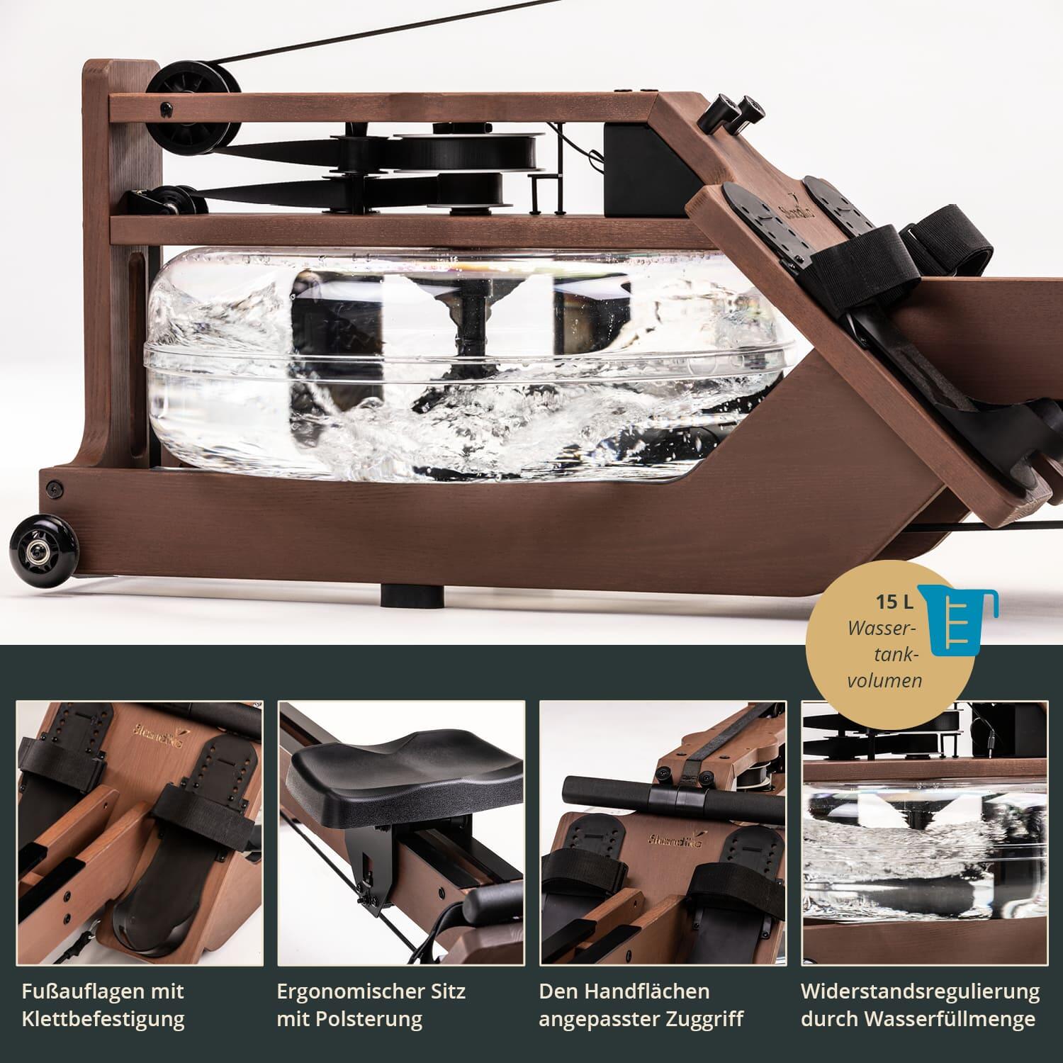 Máquina de remo de agua - Styrke Premium - Bluetooth - 211x54x68cm 4/7