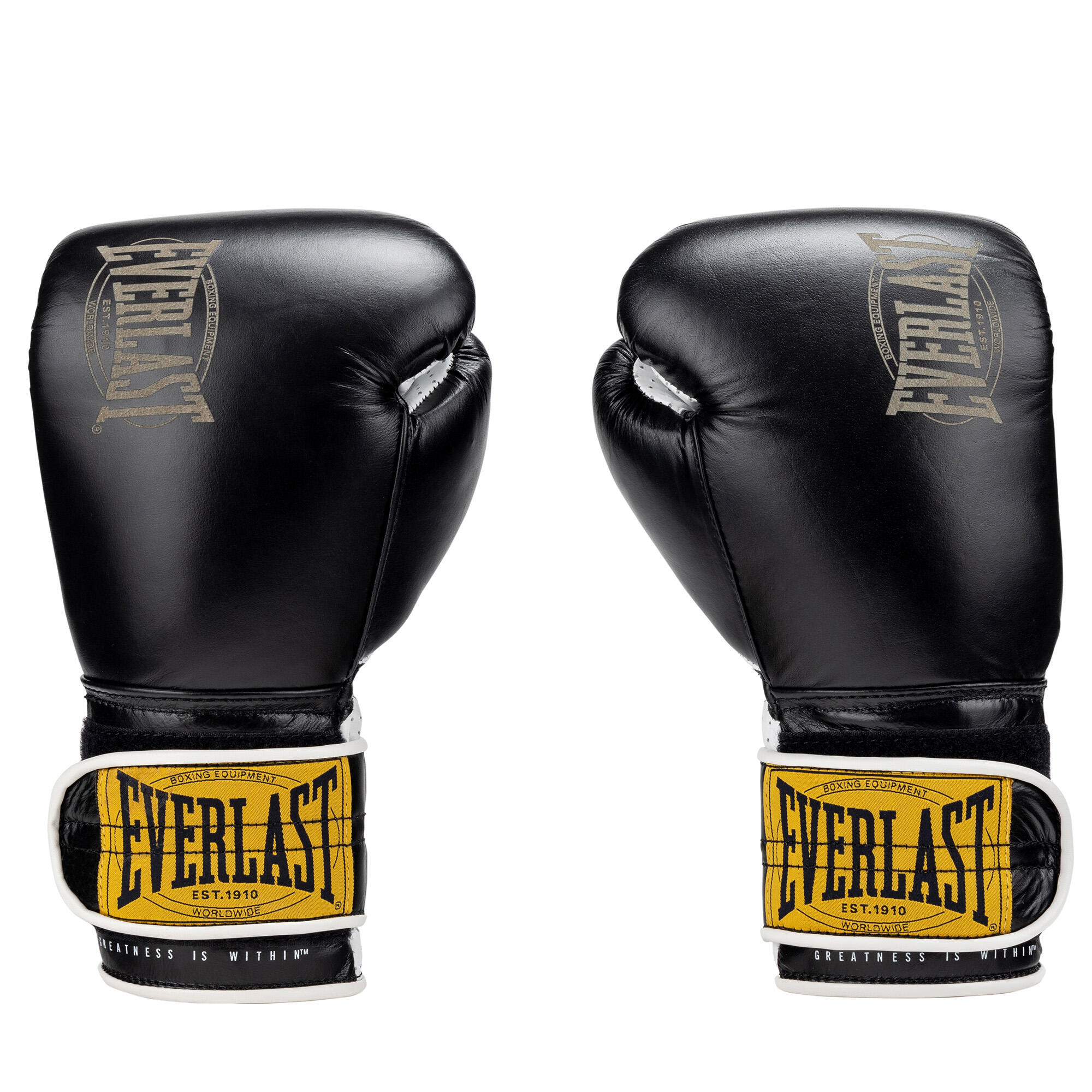 Everlast - Everlast 1910 Gants De Boxe Classic Pro - Gants De Boxe - Noir - 12 Oz - Decathlon