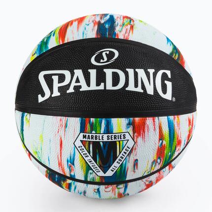 Ballon de basketball Spalding Marble noir/blanc/rouge taille 7