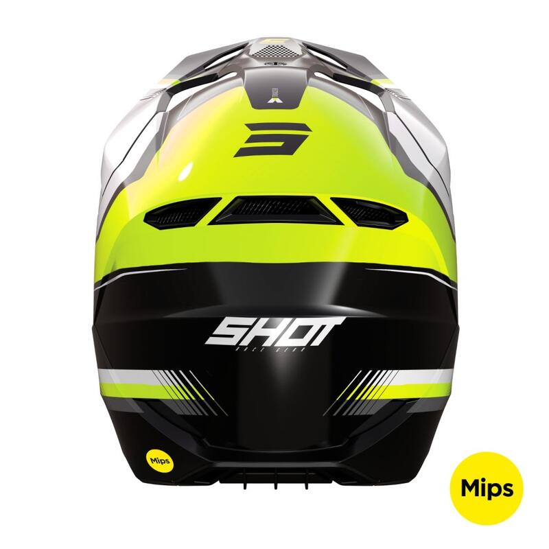 Casque Intégral VTT Adulte Shot Race Tracer Jaune Brillant