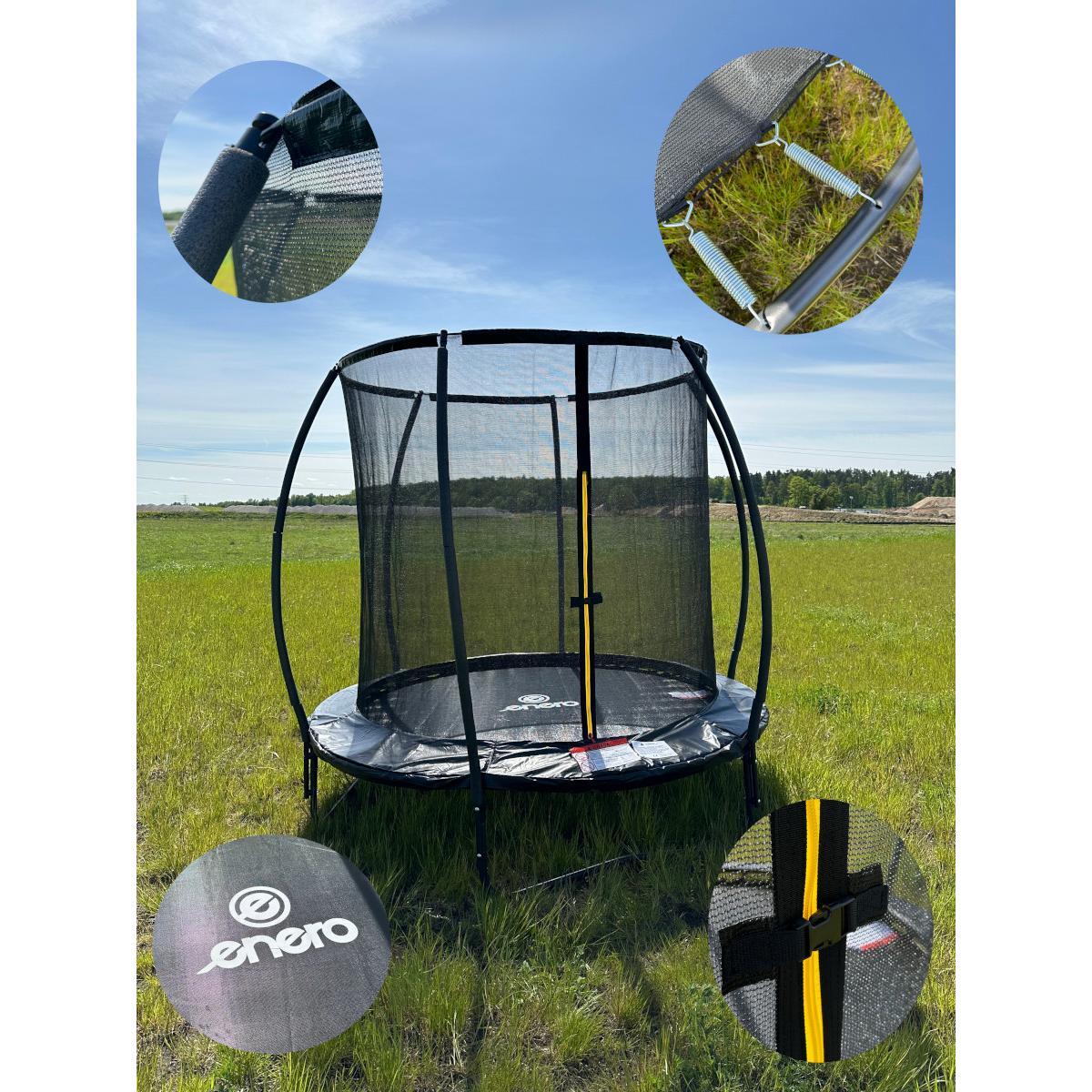 Trampolina Enero Premium z siatką wewnętrzną fi244 cm 7/7