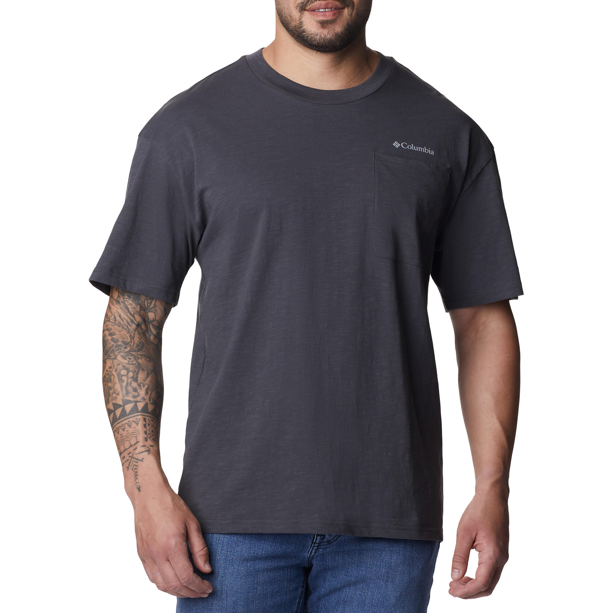 Columbia Rompere Giù T-Shirt Uomo In Cotone - Morbida E Durevole Con Stampa Frontale Di Qualità - 6
