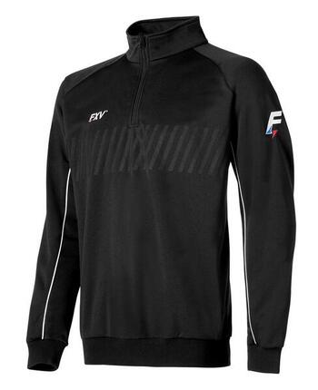Sweat demi zip de rugby Force XV ACTION noir