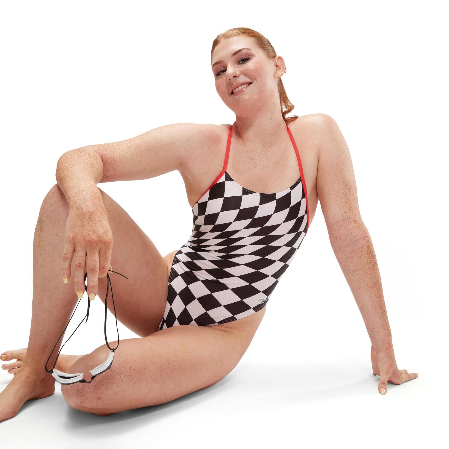 Strój kąpielowy jednoczęściowy dla kobiet Speedo Alov Digi Tie Back 3/7