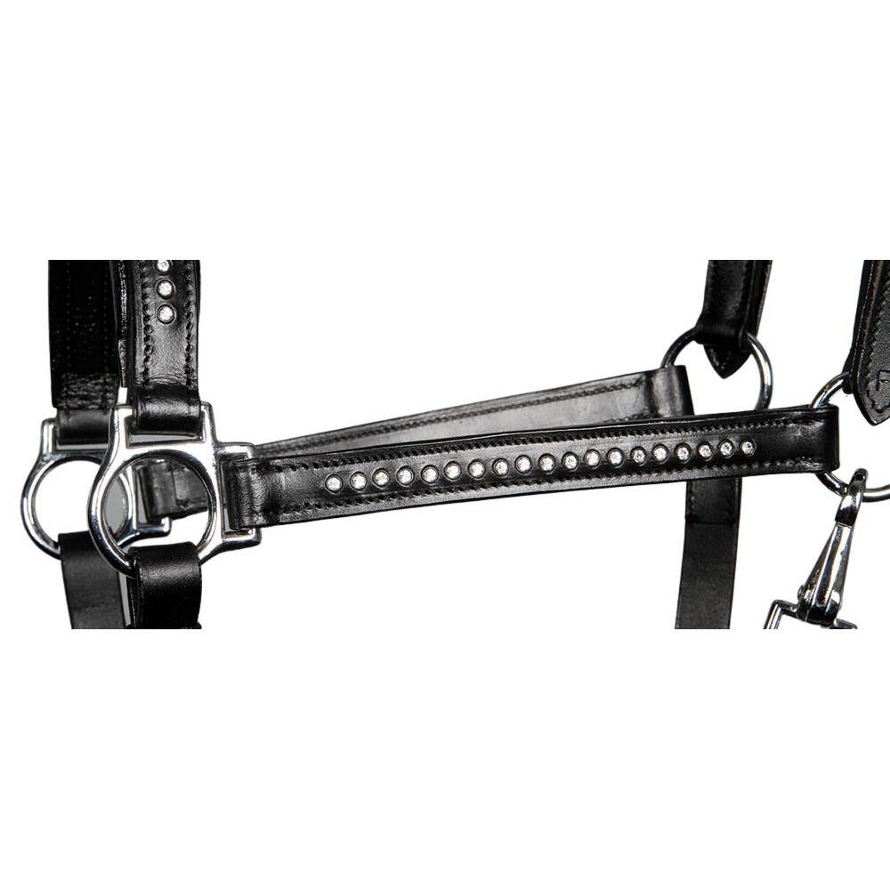 Lederen paardenhalster met kristal Harry's Horse Finesse 2/2