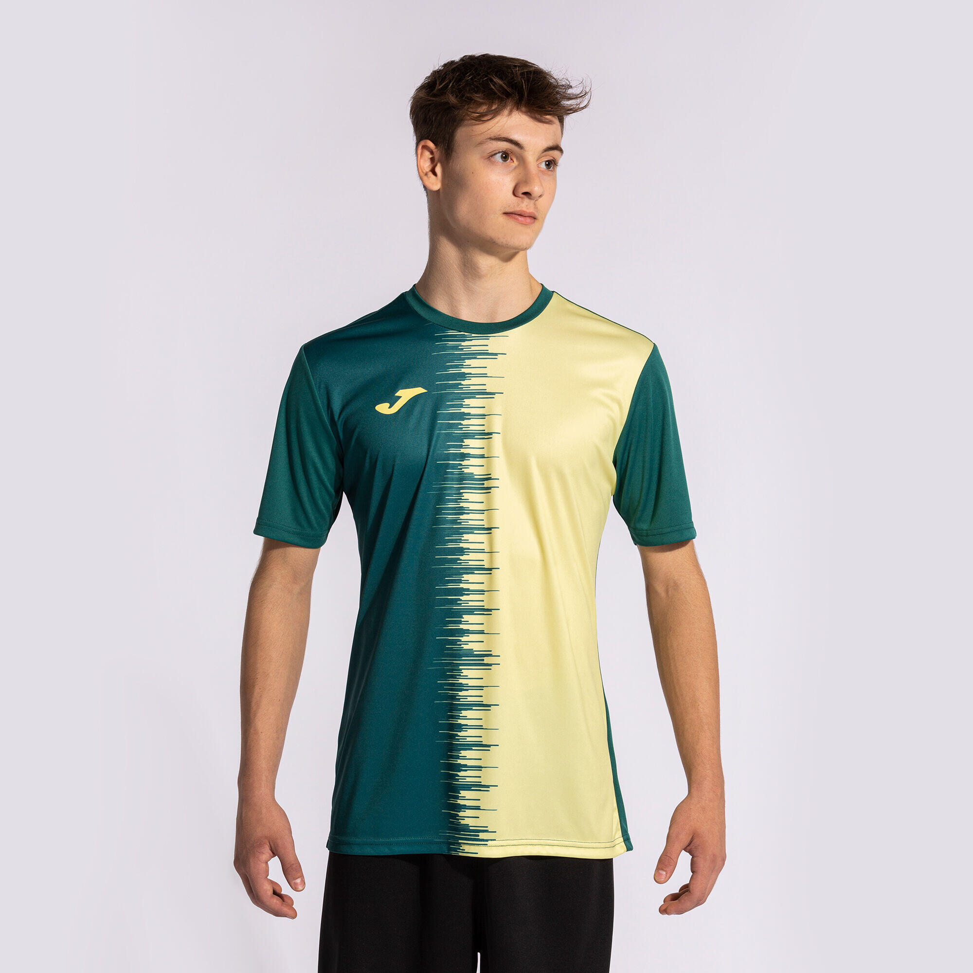 Camiseta Manga Corta Fútbol Niños Joma City II Verde 2/7
