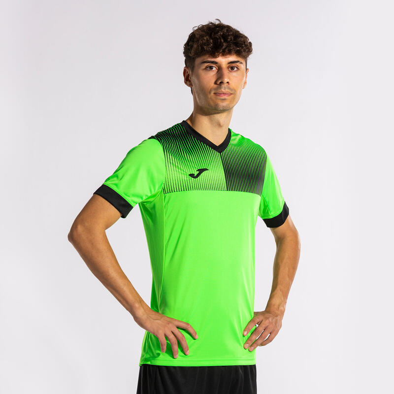 Camiseta Manga Corta Fútbol Hombre Joma Eco Supernova Verde Flúor