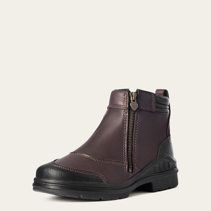 Chaussures d'écurie à zip latéral cuir femme Ariat Barnyard