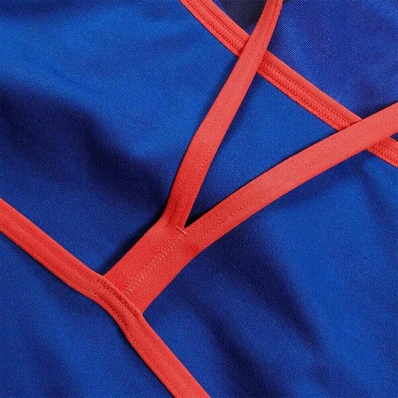 Maillot de bain femme Speedo Placement Digital Vback Cerulean Blue/True