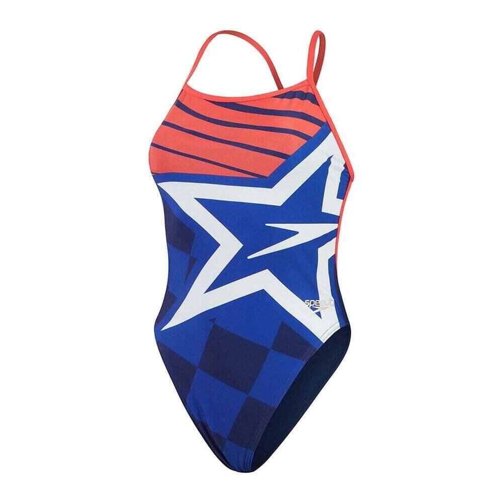 Women's 1-piece swimsuit Speedo Placem Dig Vback