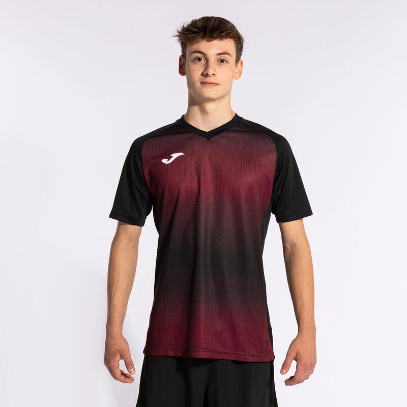 Camiseta Manga Corta Fútbol Niños Joma Tiger V Negro