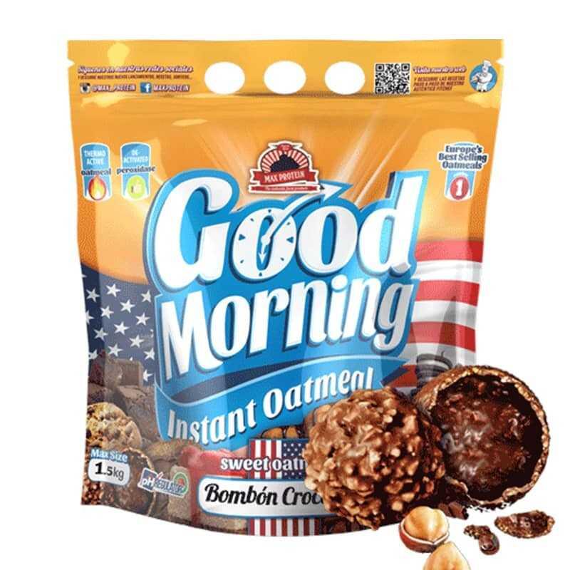 MAX PROTEIN Good Morning Instant Oatmeal 1.5 Kg Bombón Crocante