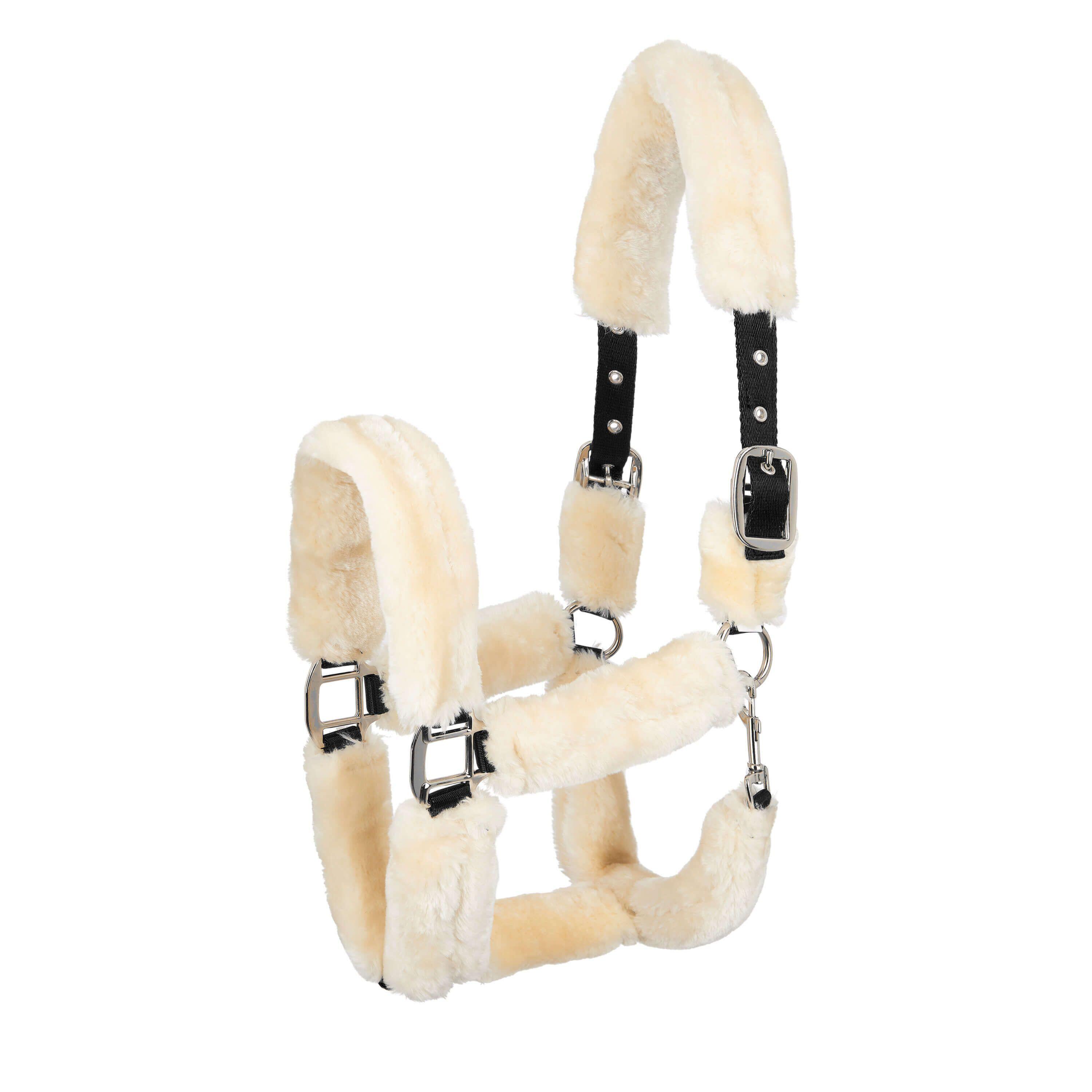 Horse halter with fur HV Polo