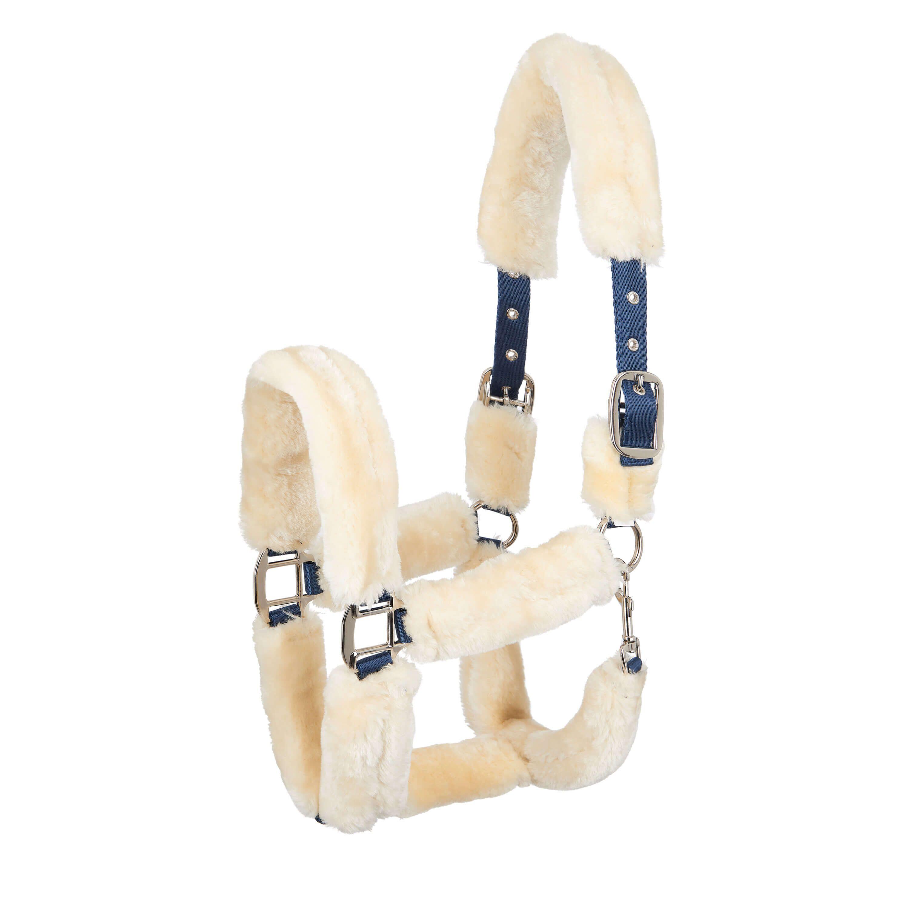 Horse halter with fur HV Polo