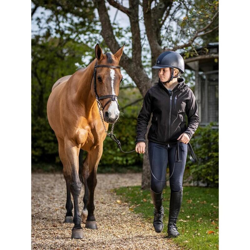 Longe équitation cuir avec chaîne LeMieux Trot Up