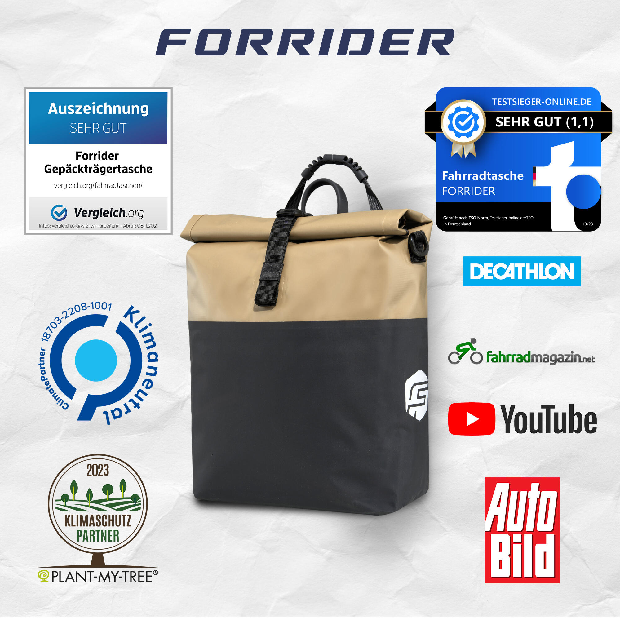 Fahrradtasche Basic 22L-Wasserdichte Gepäckträgertasche perfekter Allrounder 5/7