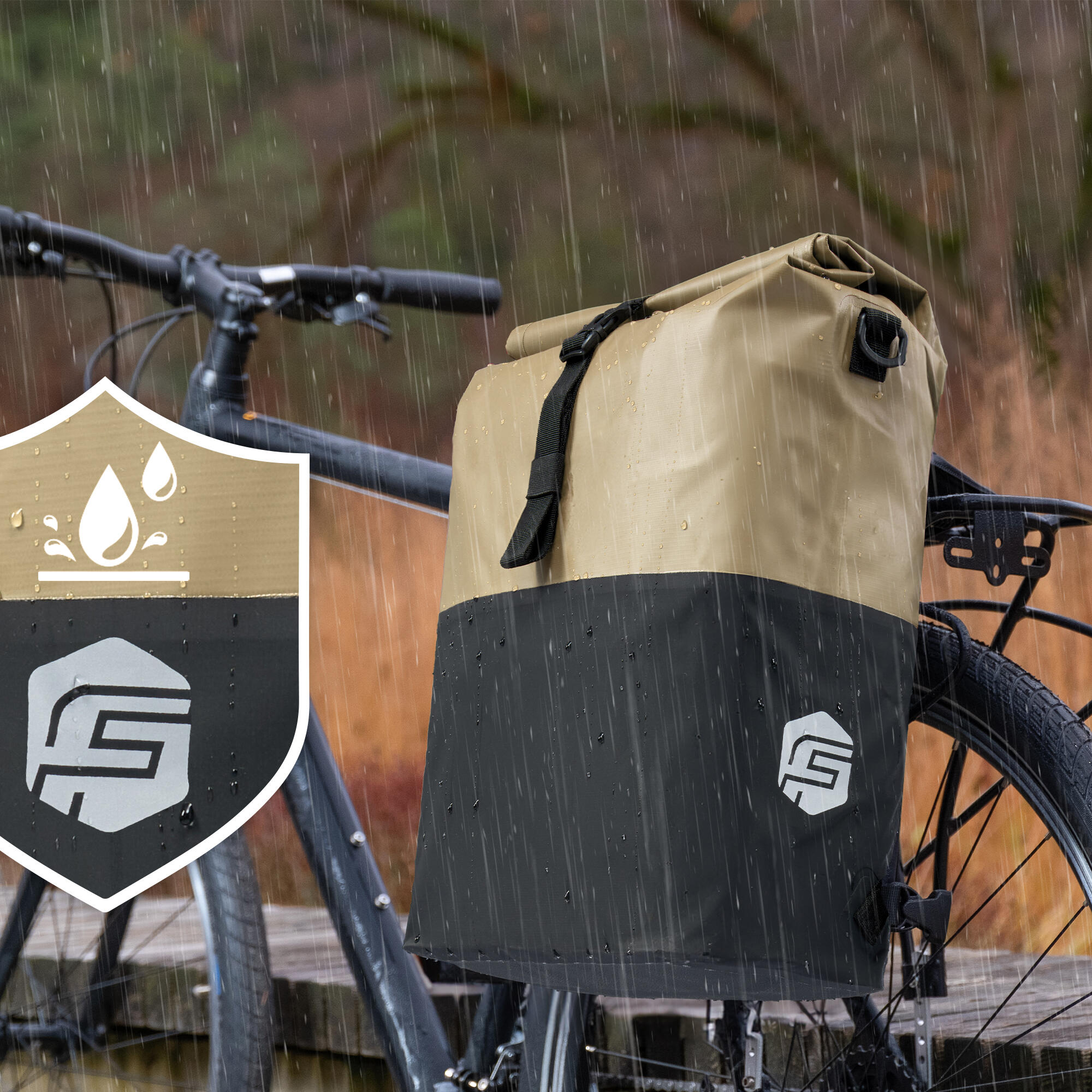 Fahrradtasche 3in1 27L - Wasserdichte Gepäckträgertasche & Rucksack 3/7