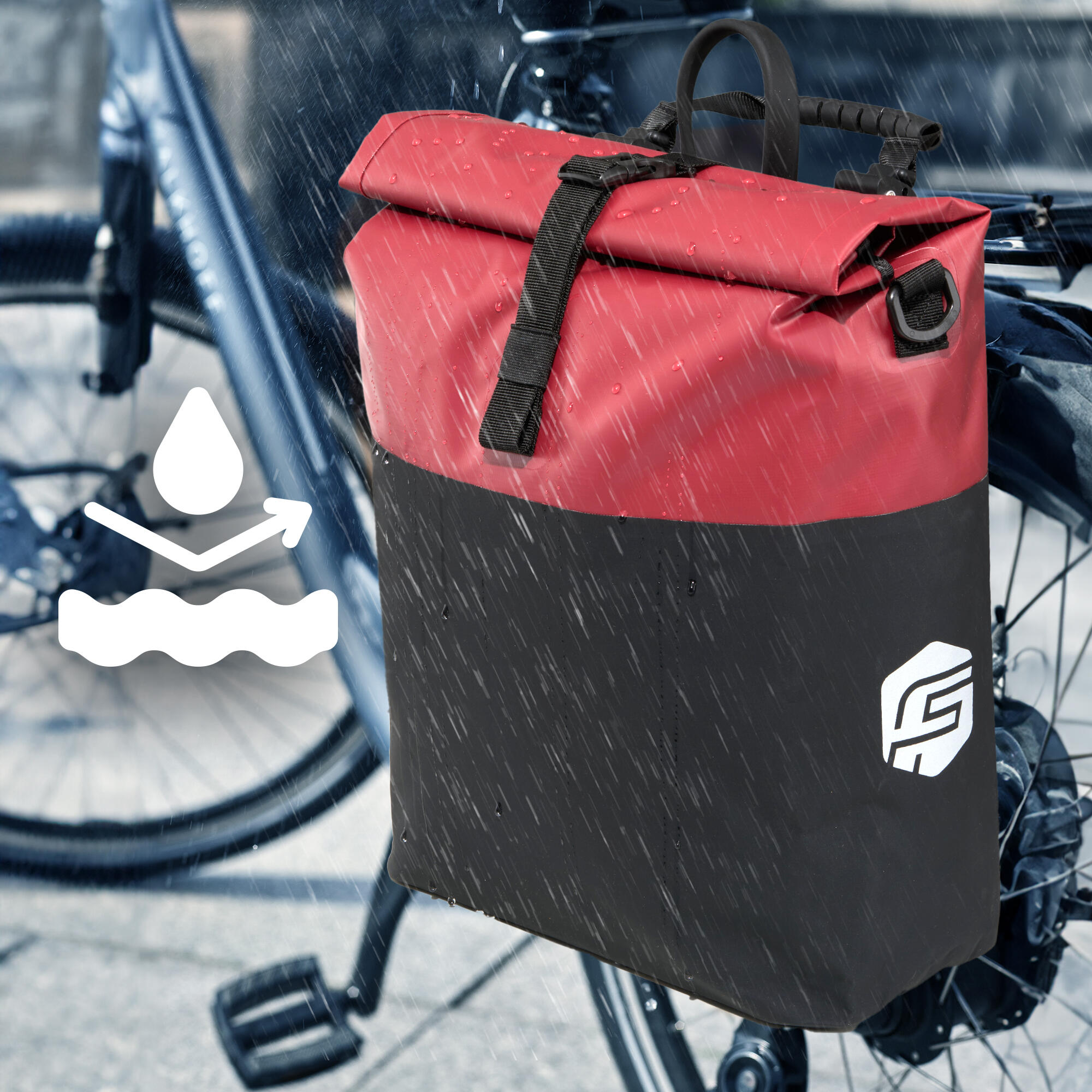 Fahrradtasche Basic 22L-Wasserdichte Gepäckträgertasche perfekter Allrounder 2/7