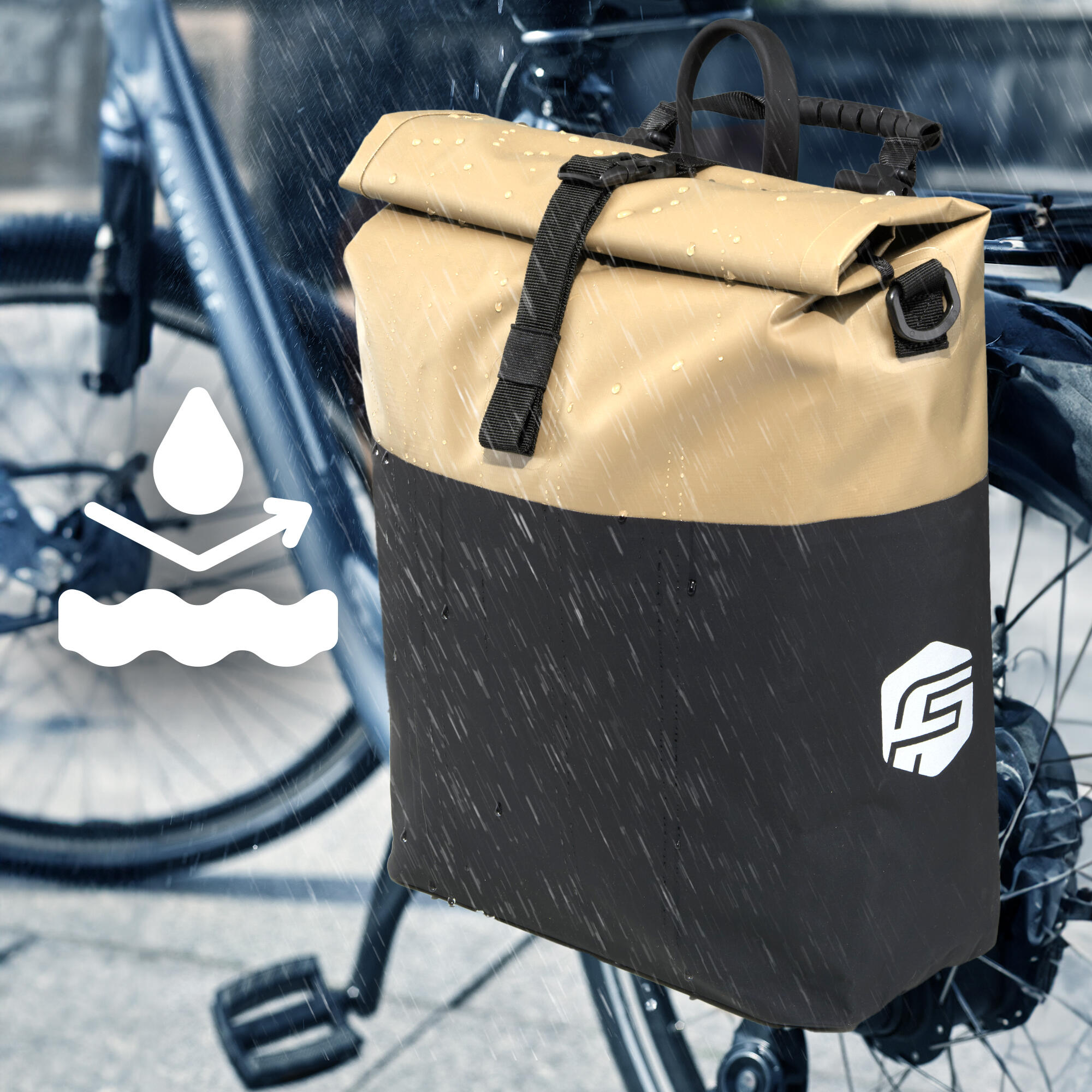 Fahrradtasche Basic 22L-Wasserdichte Gepäckträgertasche perfekter Allrounder 2/7