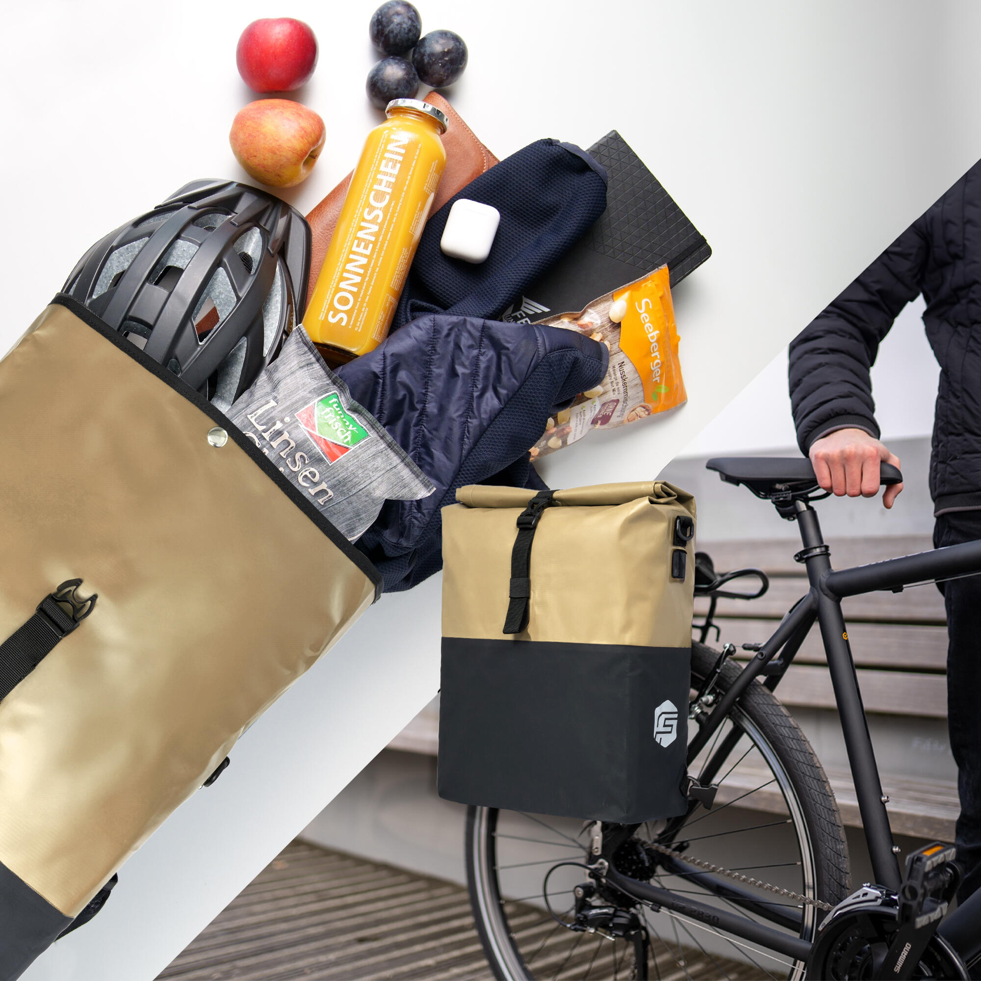 Fahrradtasche 3in1 27L - Wasserdichte Gepäckträgertasche & Rucksack 2/7