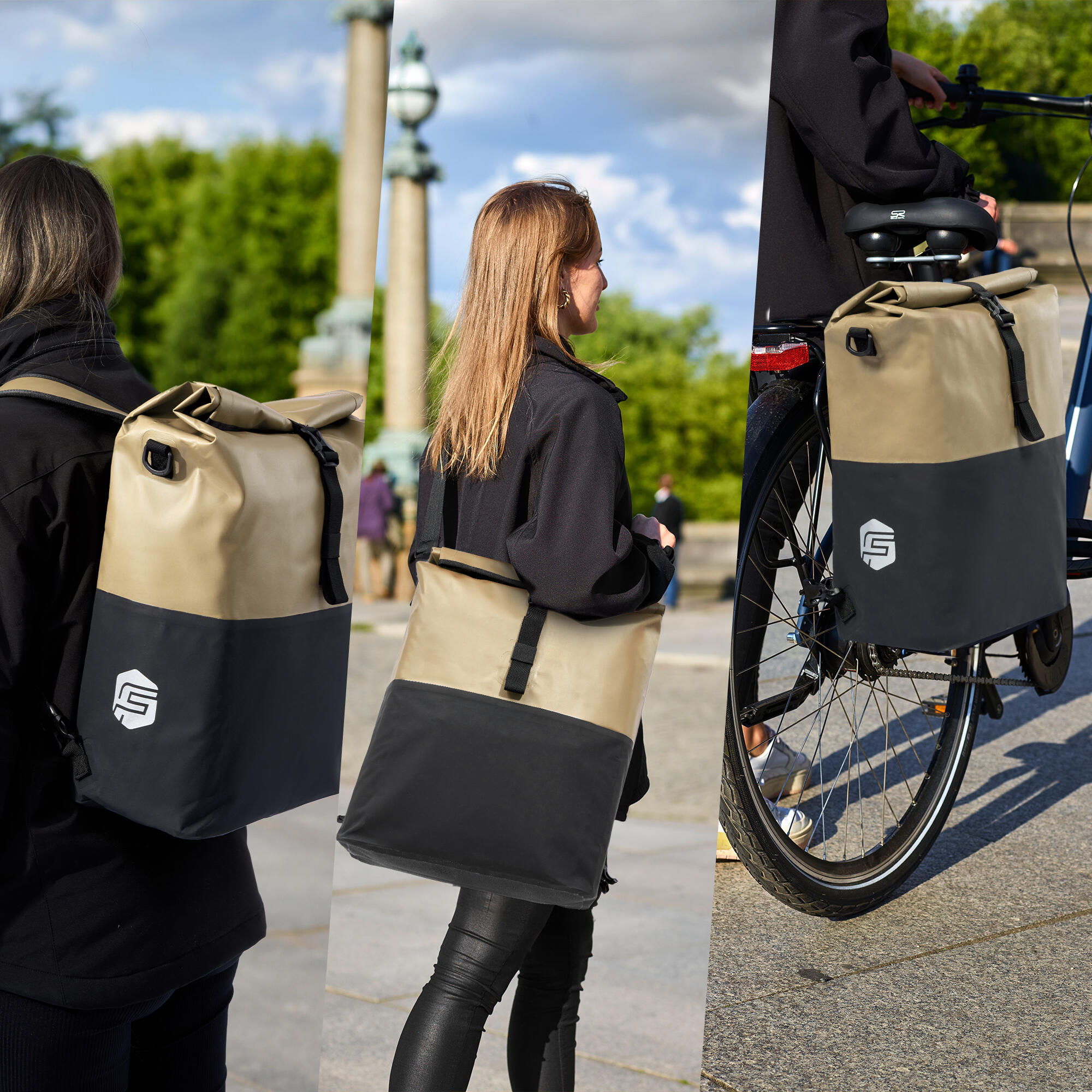 Fahrradtasche 3in1 27L - Wasserdichte Gepäckträgertasche & Rucksack 6/7