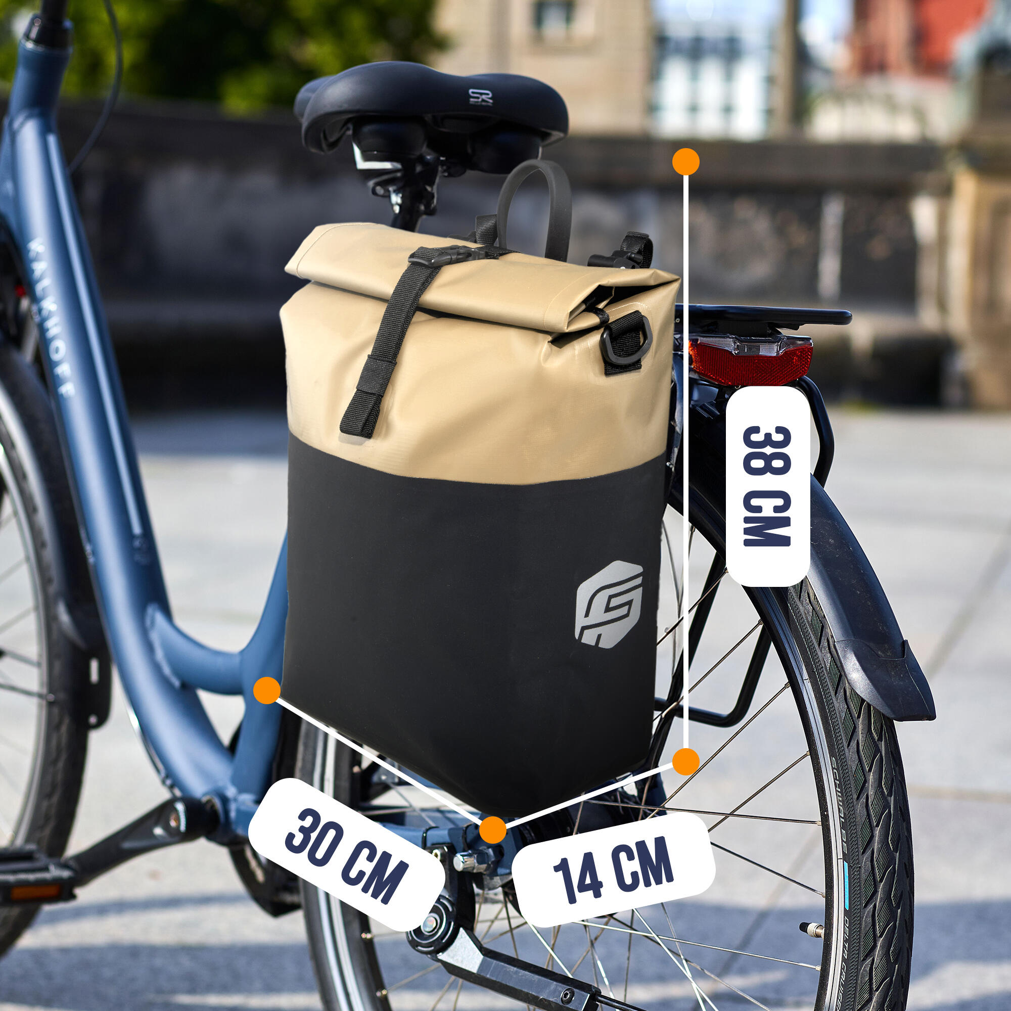 Fahrradtasche Basic 22L-Wasserdichte Gepäckträgertasche perfekter Allrounder 3/7