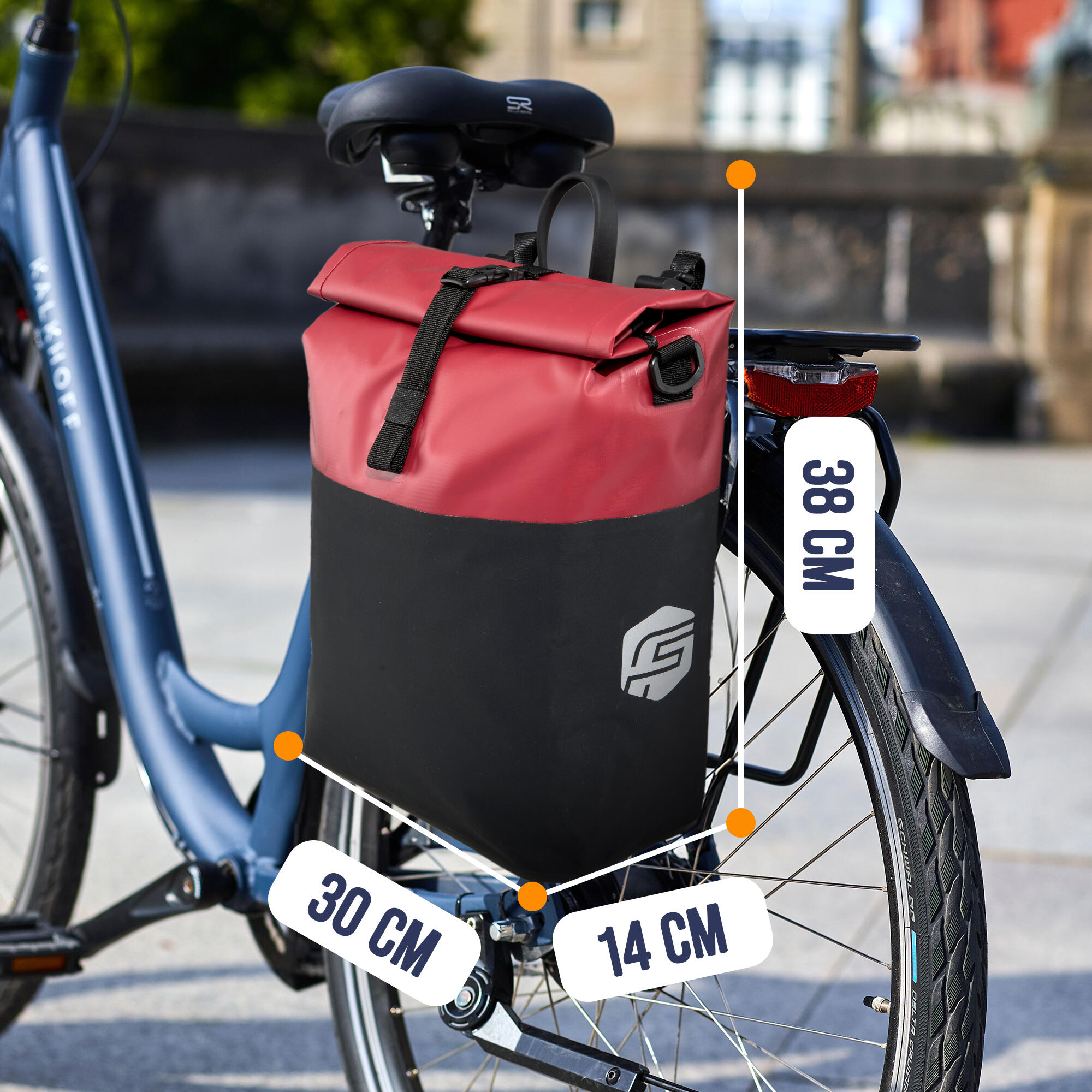 Fahrradtasche Basic 22L-Wasserdichte Gepäckträgertasche perfekter Allrounder 3/7