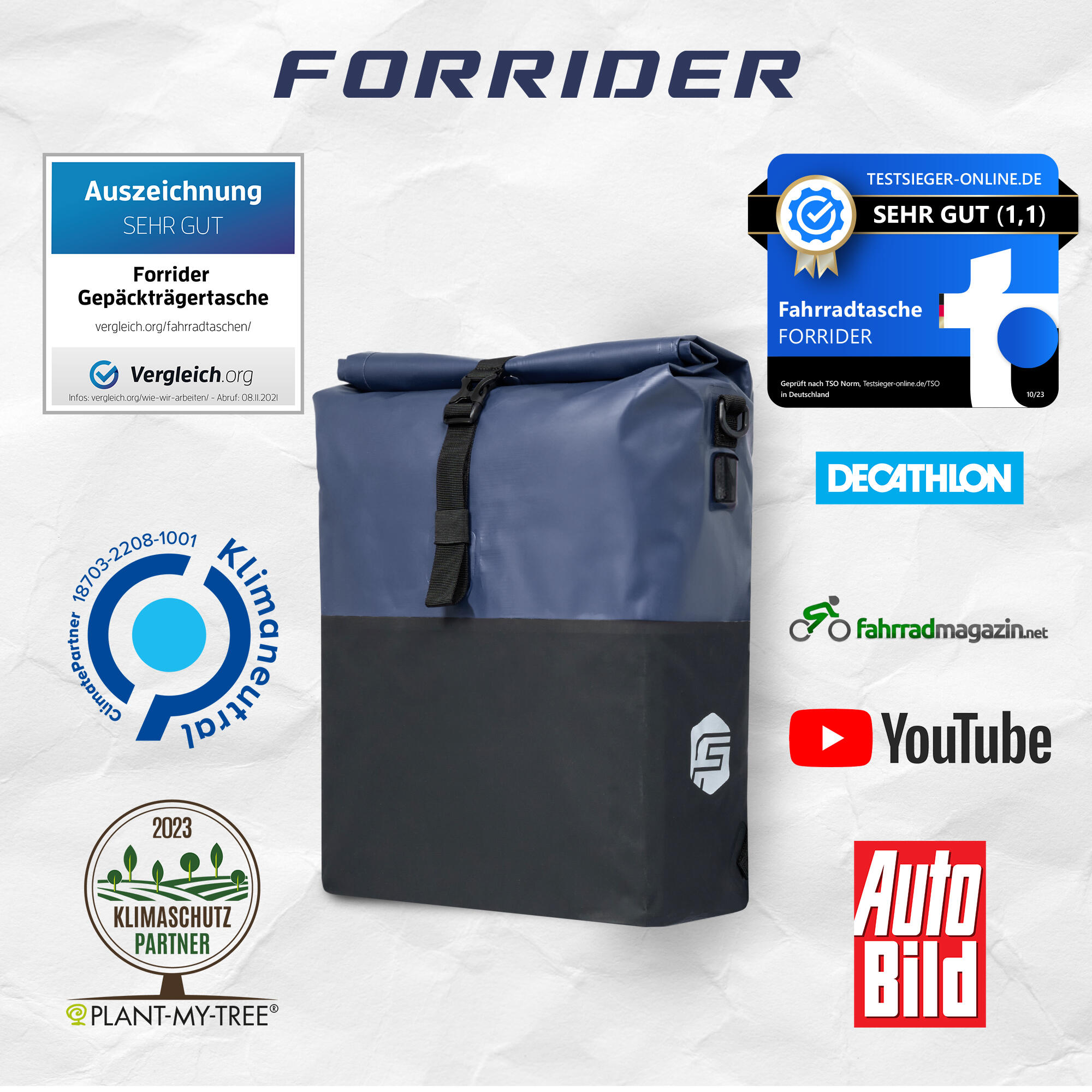 Fahrradtasche 3in1 27L - Wasserdichte Gepäckträgertasche & Rucksack 5/7
