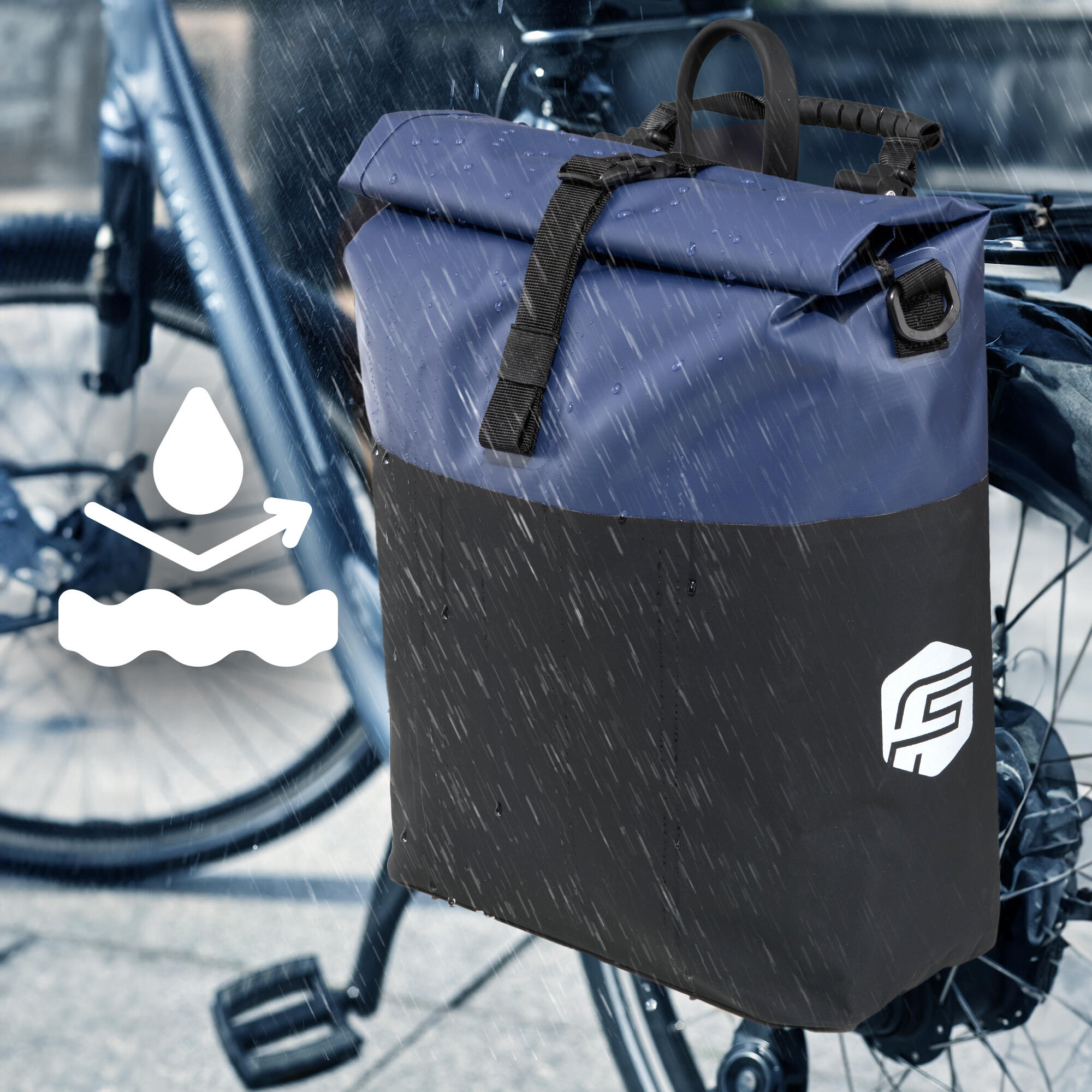 Fahrradtasche Basic 22L-Wasserdichte Gepäckträgertasche perfekter Allrounder 2/7