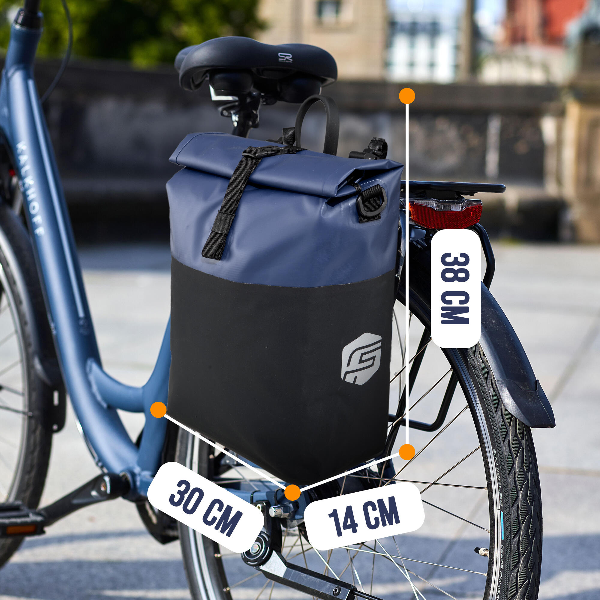 Fahrradtasche Basic 22L-Wasserdichte Gepäckträgertasche perfekter Allrounder 3/7