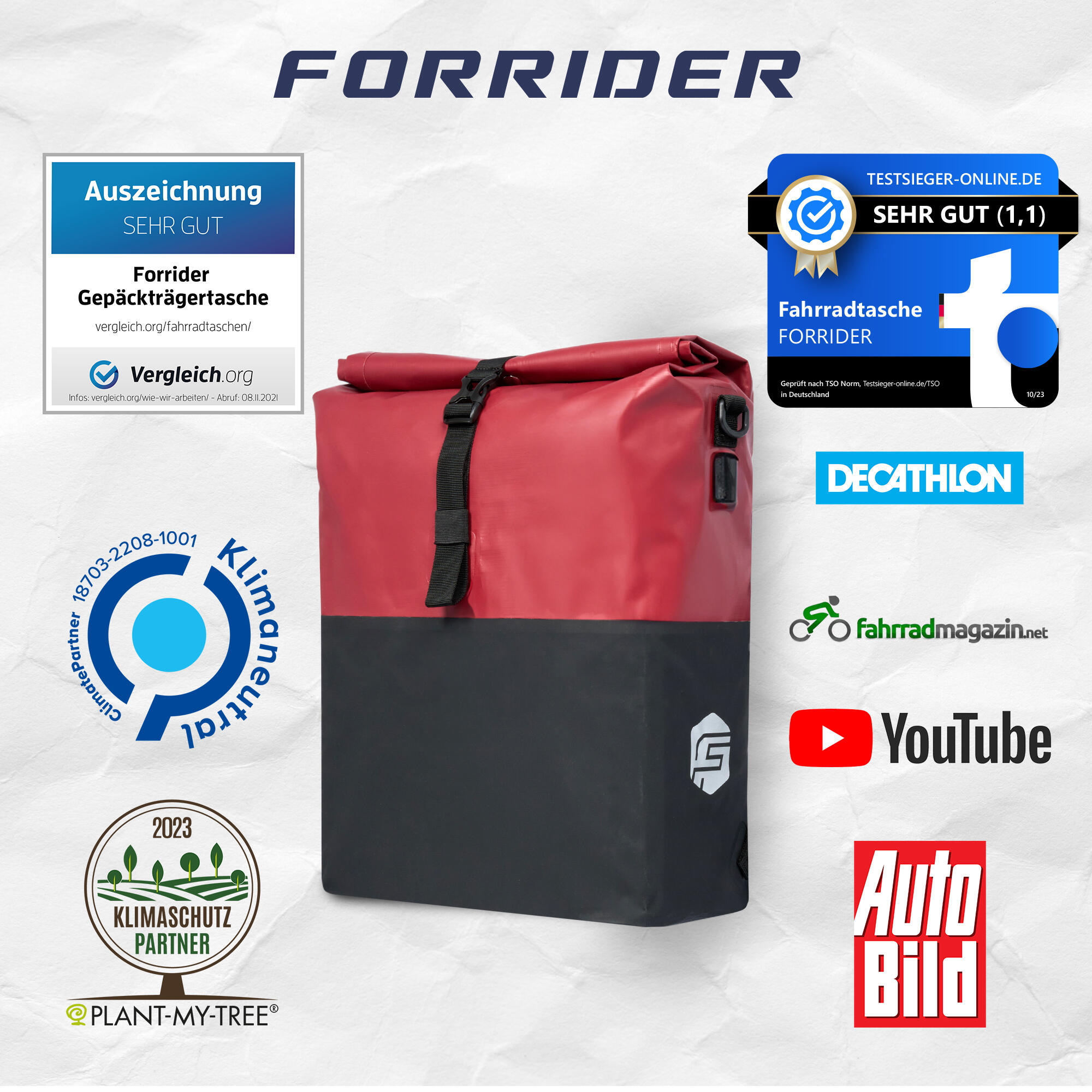 Fahrradtasche 3in1 27L - Wasserdichte Gepäckträgertasche & Rucksack 5/7