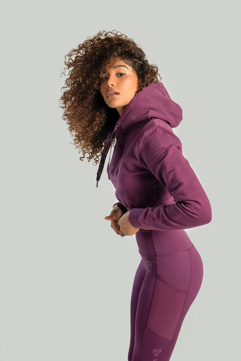 Donna palestra felpa con cappuccio Plum Essential Cropped 4/6