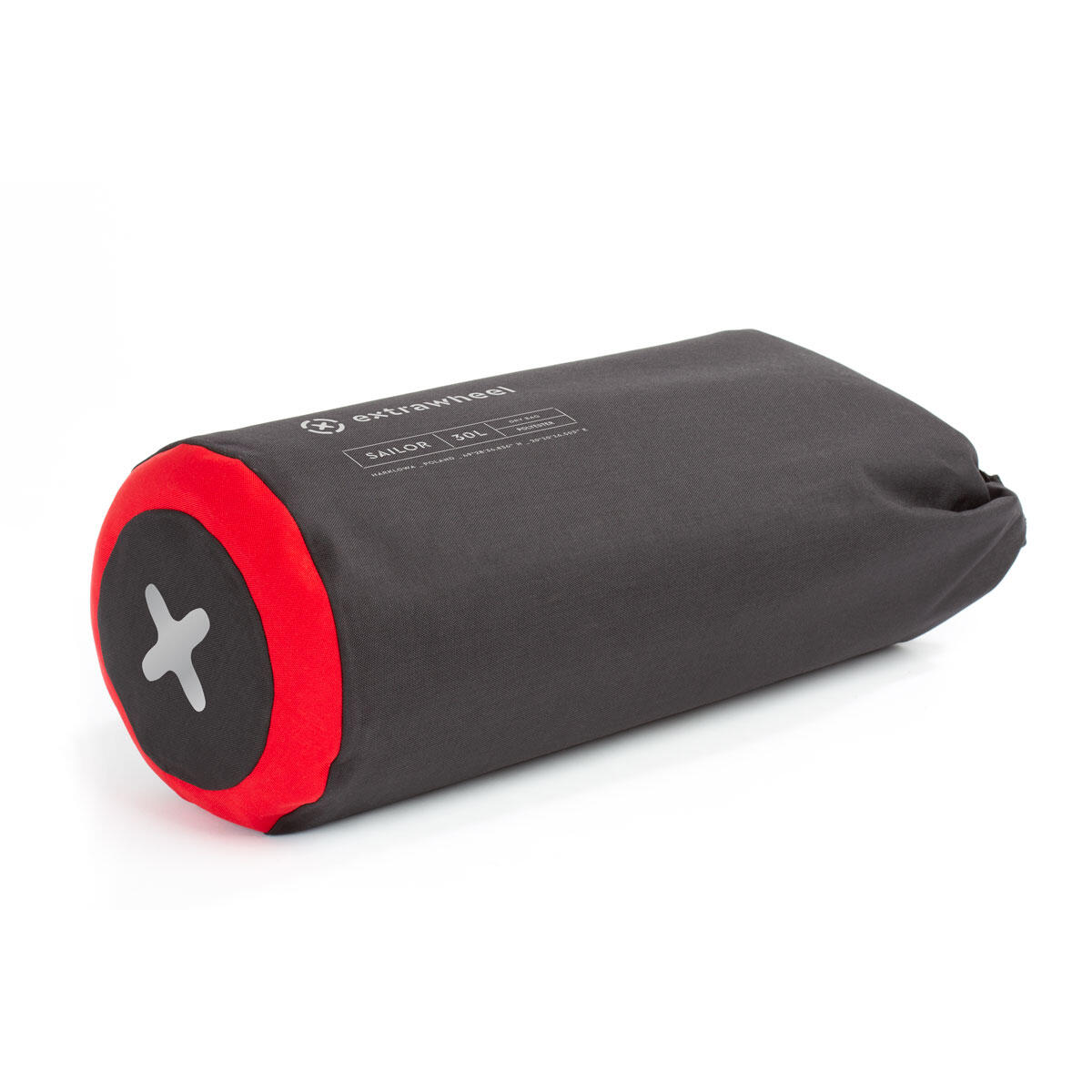 Worek żeglarski EXTRAWHEEL  SAILOR black/red 30L polyester 2/3