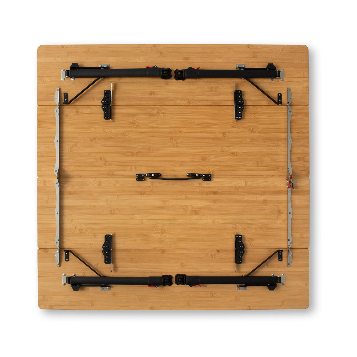 Quick Kimmy L 110x110 cm Campingtisch faltbar Bambus 4-6 Pers. höhenverstellbar 4/8