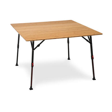 Quick Kimmy L 110x110 cm Campingtisch faltbar Bambus 4-6 Pers. höhenverstellbar