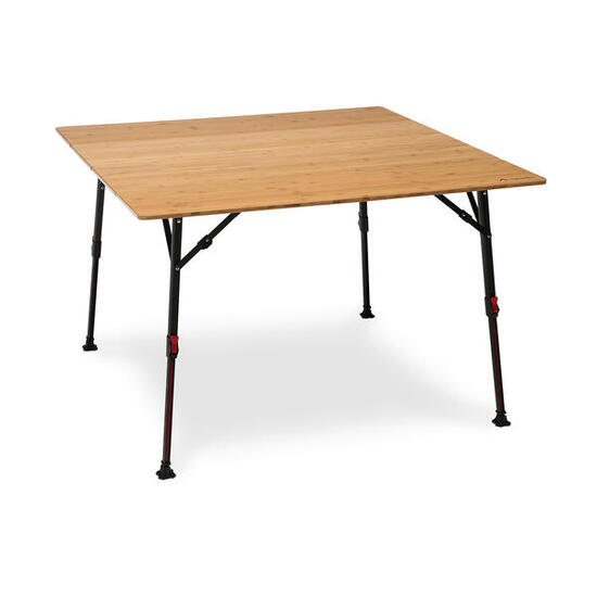 Quick Kimmy L 110x110 cm Campingtisch faltbar Bambus 4-6 Pers. höhenverstellbar