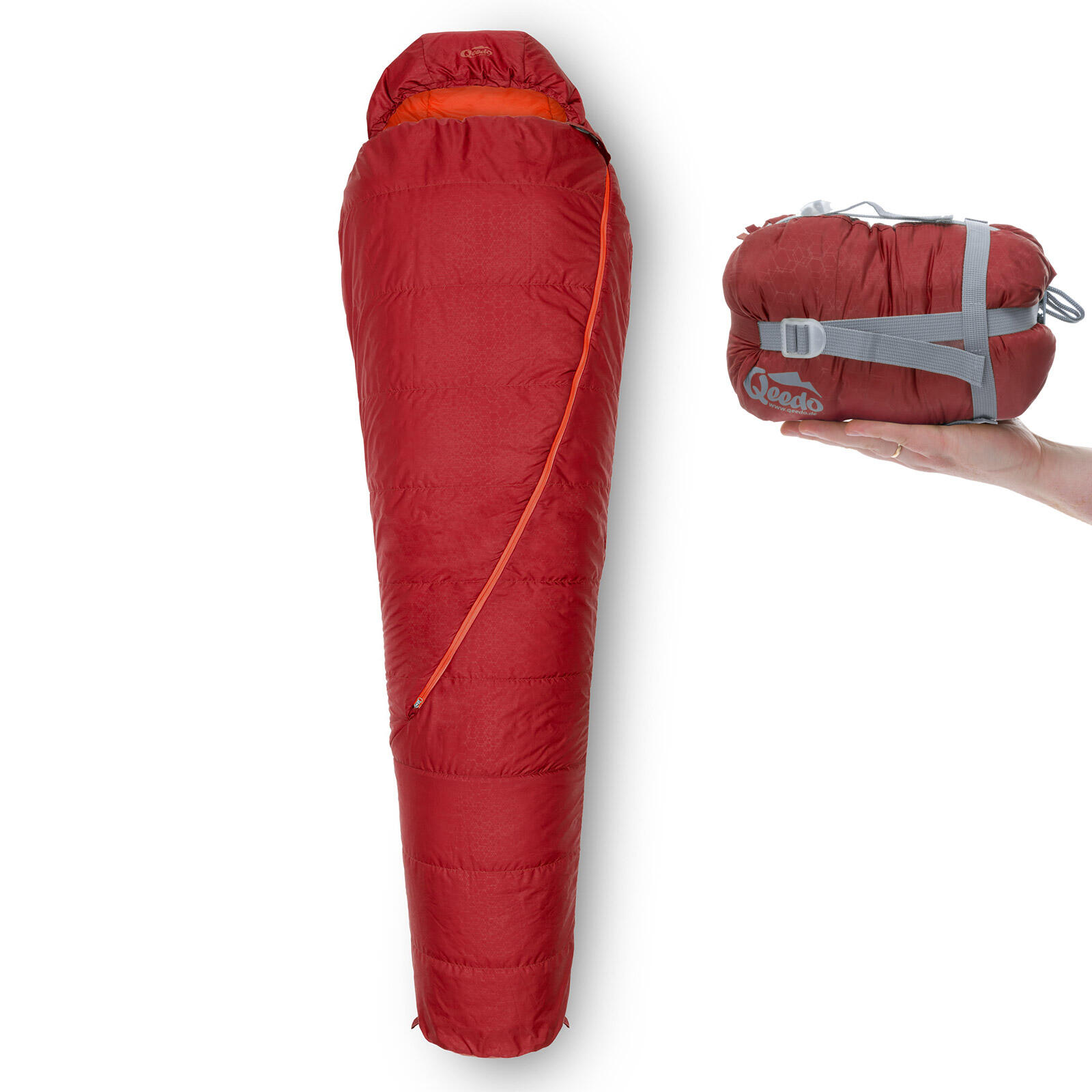 QEEDO Schlafsack Camping Erwachsene Light Hitazo Sommerschlafsack - Sunsetred