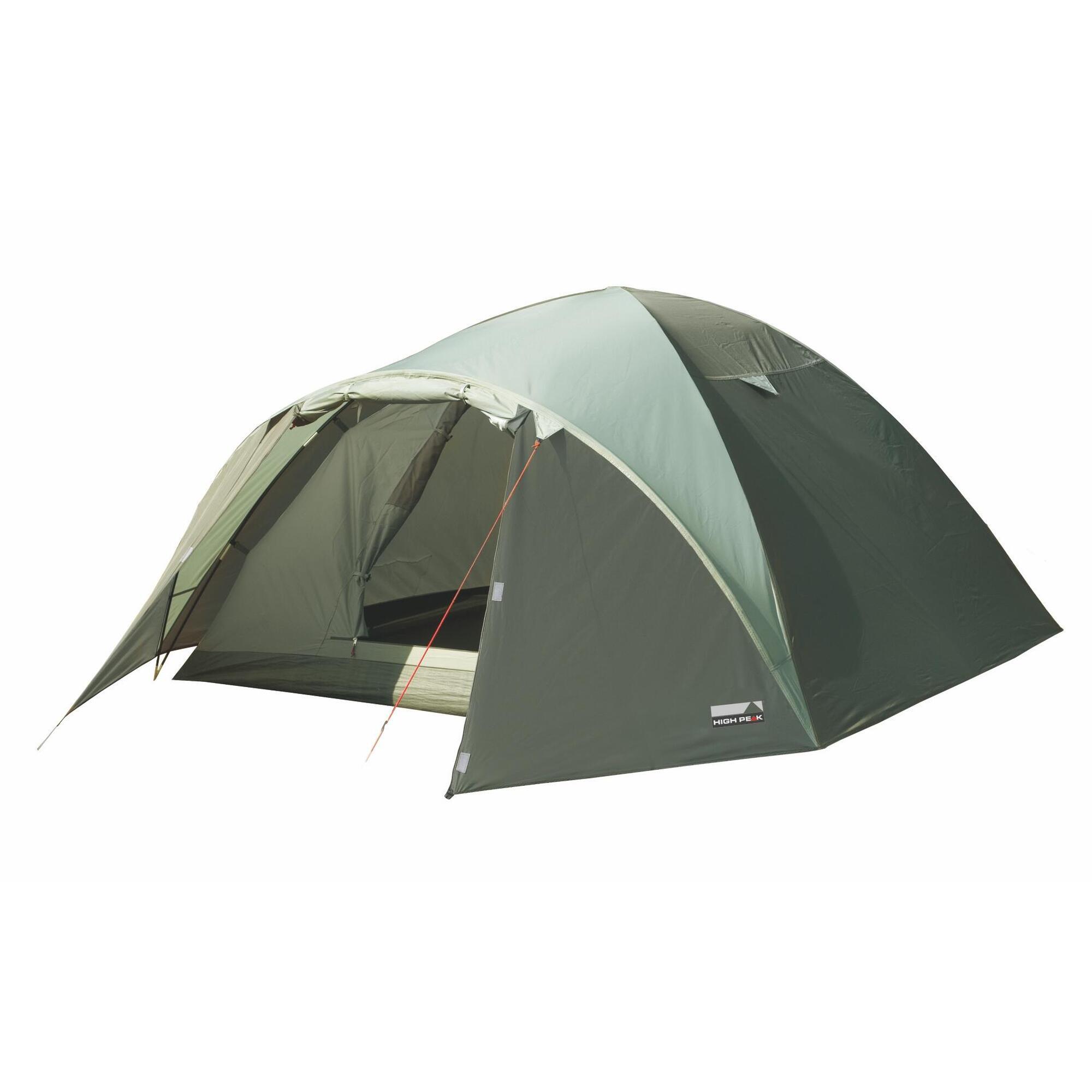 High Peak - Tente High Peak Nevada 4 Dômes, Tente De Camping Avec Porche, Étanche 3 000 Mm - Tente - Vert - 4 Places - Decathlon