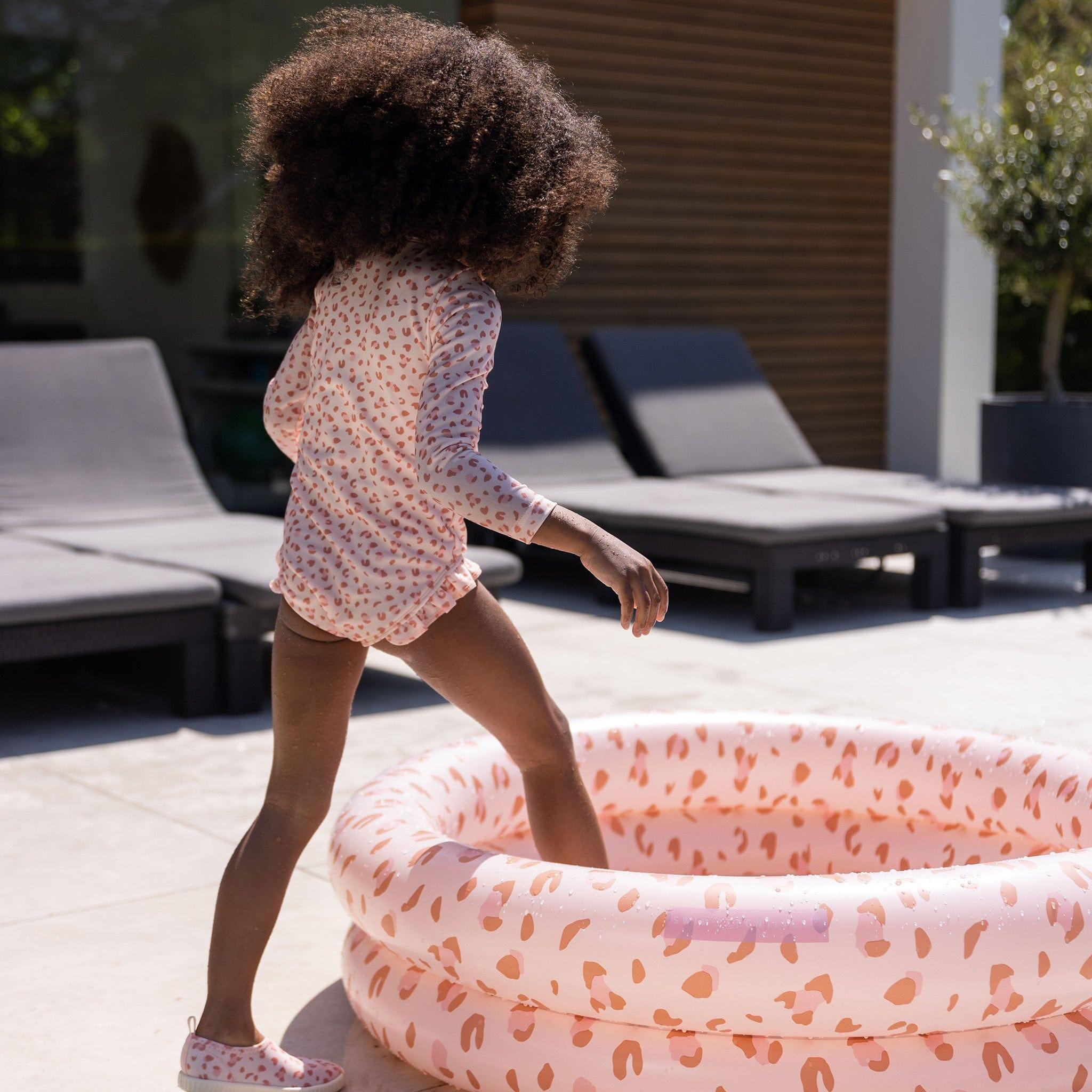 Piscina para niños - Rosa Viejo - Leopard - Ø 100 cm 3/4