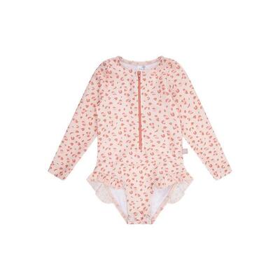 Costume da bagno bambina Swim Essentials Flower Hearts UPF50+ maniche lunghe