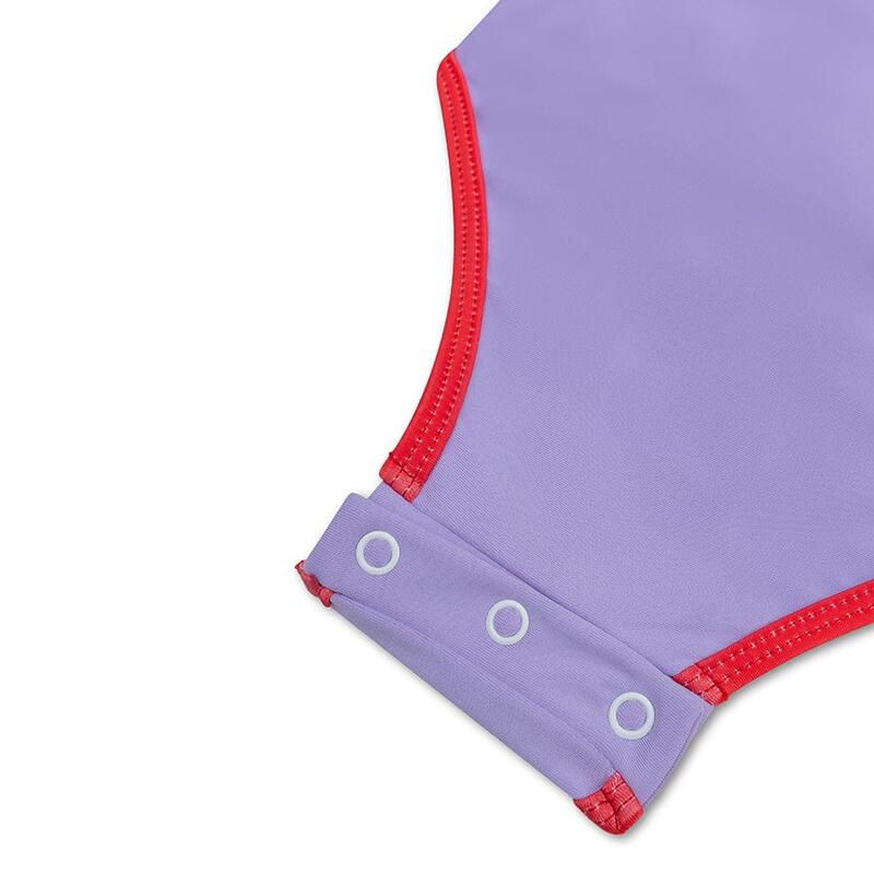 Costume da Nuoto UV per Bambine con Maniche Lunghe Viola