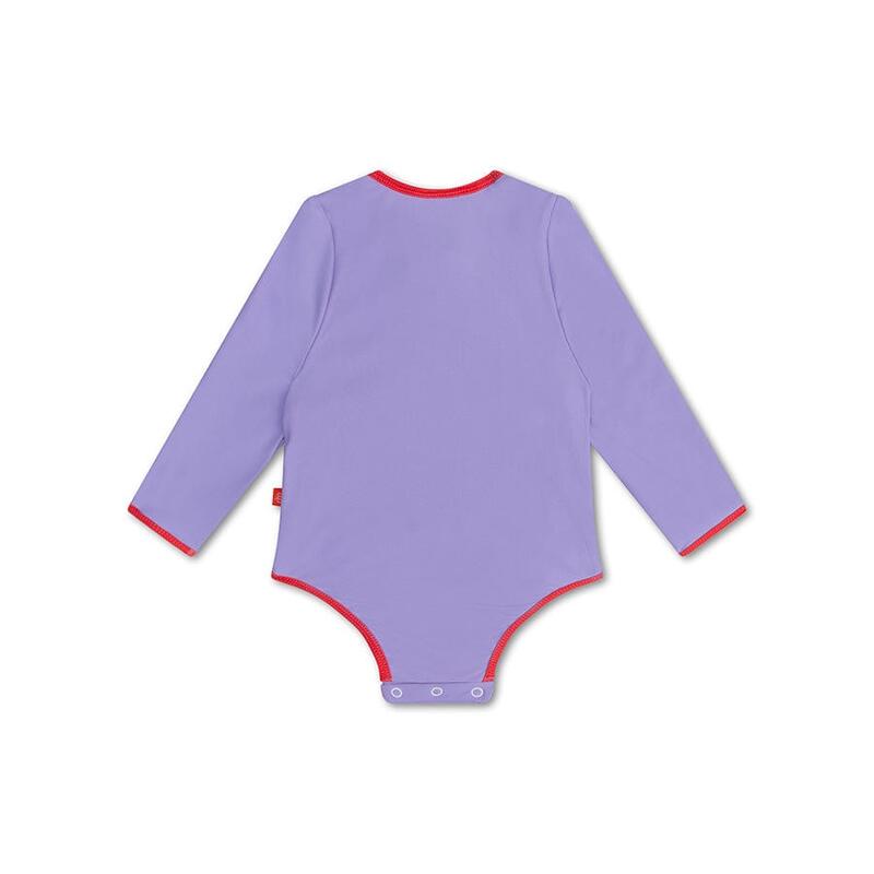 Costume da Nuoto UV per Bambine con Maniche Lunghe Viola