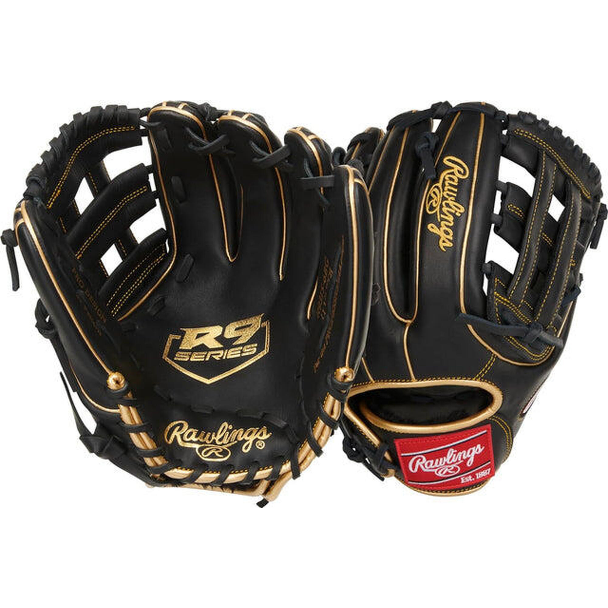 Guanto da baseball - Serie R9 - Interamente in pelle - R9315-6BG - Tela Pro H