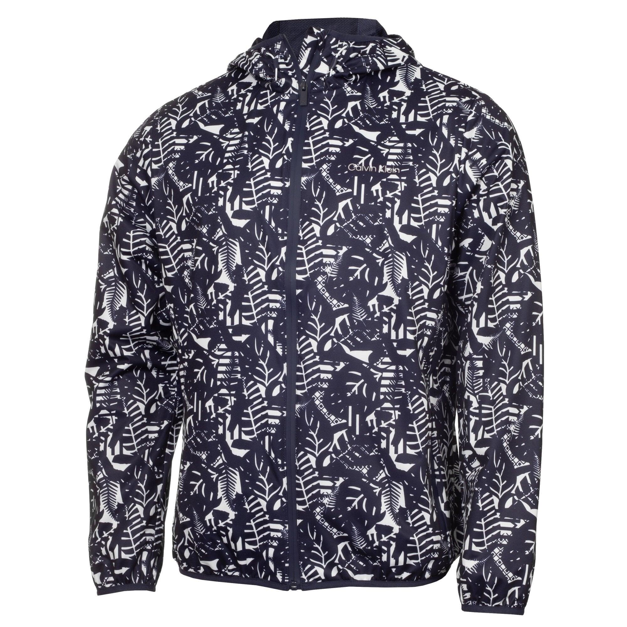 CALVIN KLEIN Calvin Klein Printed Windbreaker - White/Evening Blue
