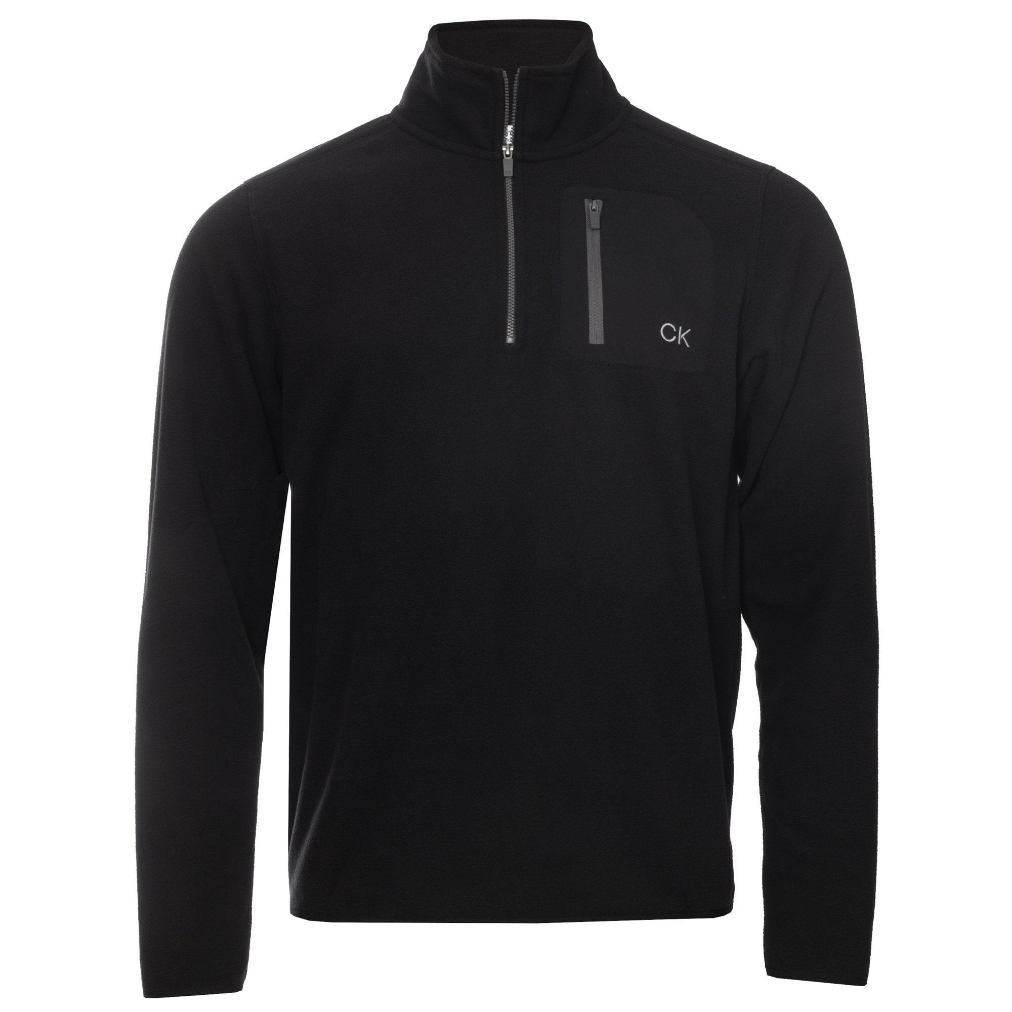 CALVIN KLEIN Calvin Klein PLANET FLEECE HALF ZIP BLACK
