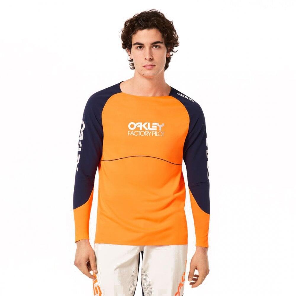 Oakley Maven Scrub LS Jersey MTB - Orange/Blue 1/6