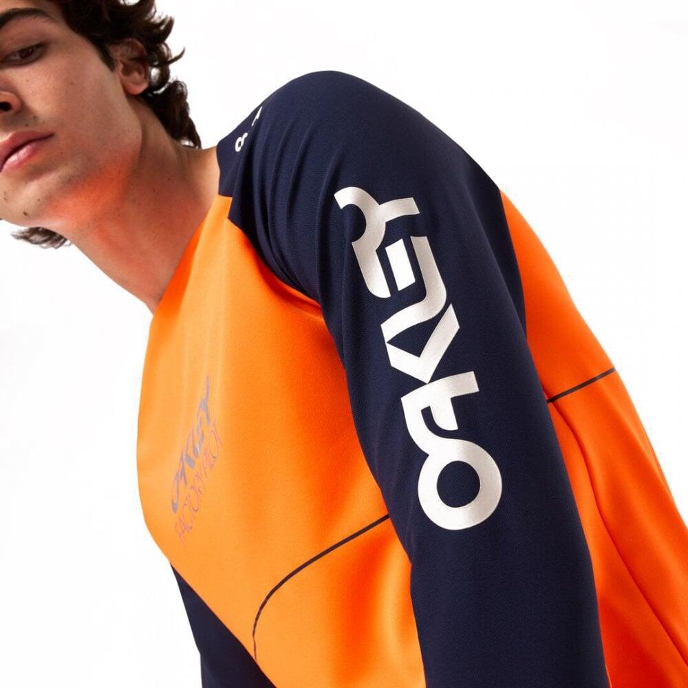 Oakley Maven Scrub LS Jersey MTB - Orange/Blue 4/6